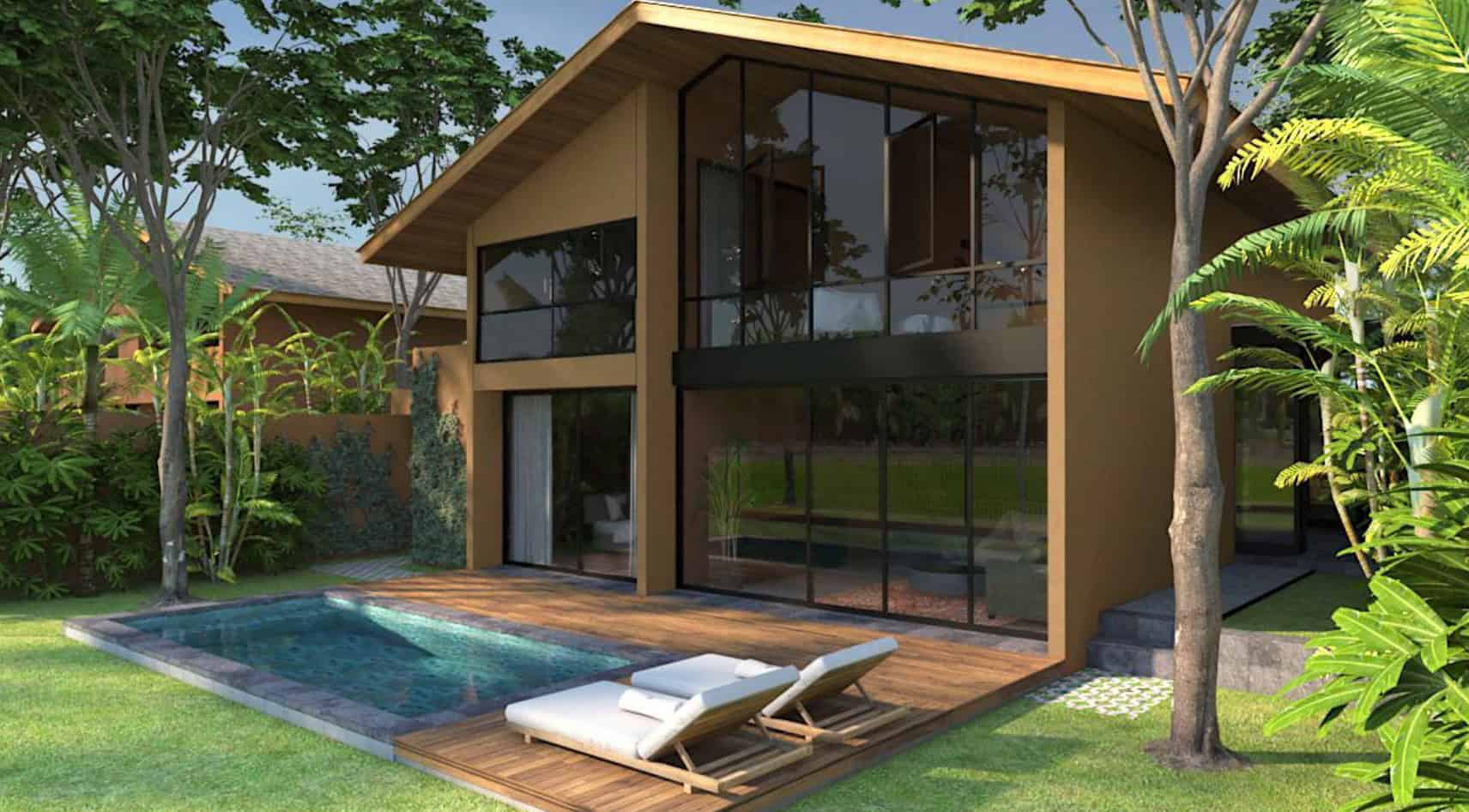 MODERN TROPICAL STYLE 3 BEDROOM VILLA FOR SALE FREEHOLD IN KEDUNGU BE-2132 